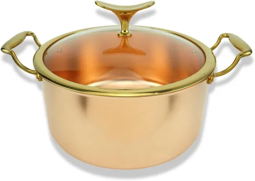 Kkekos Ollas y sartenes de cobre puro, juego de utensilios de cocina de cobre martillado con olla de leche (7.1 in)