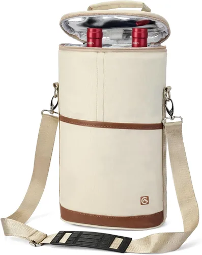 Miniatura 7 de ALLCAMP - Bolsa de vino con compartimento refrigerador, juego de picnic que lleva dos juegos de vajilla Negro
