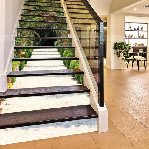 Miniatura 21 de artfanke - 13 adhesivos de vinilo 3D de otoño con bosque de arces para pelar y pegar en escaleras - adhesivos autoadhesivos para escaleras - a560