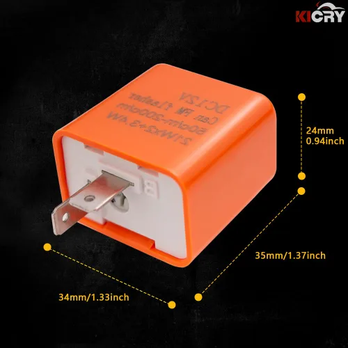 Miniatura 6 de Relé electrónico intermitente LED de velocidad de 12 V ajustable de 2 pines para señal de giro de motocicleta, reemplazo directo, relé universal