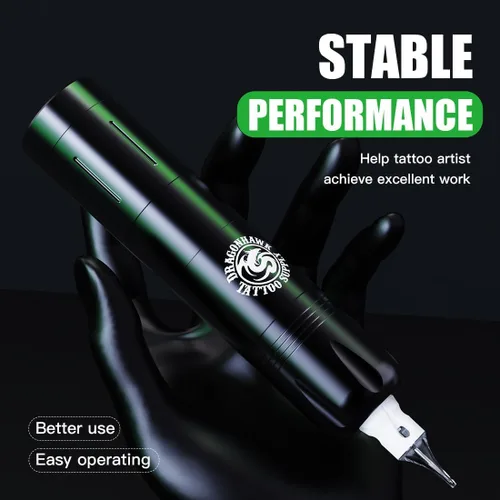 Miniatura 4 de Dragonhawk X3 Pro - Kit de pistola de tatuaje inalámbrica con 2 baterías Rca reemplazables, 20 agujas Pro, suministros completos para principiantes