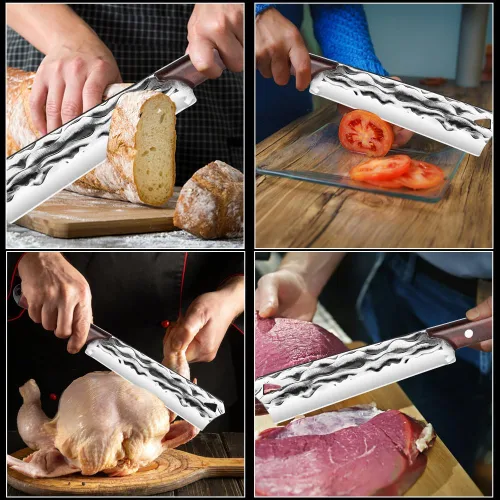 Miniatura 7 de Machete de supervivencia con funda para cortar árboles, para trabajo de jardín y para machetes de bushcrafting, machete de hoz de servicio pesado