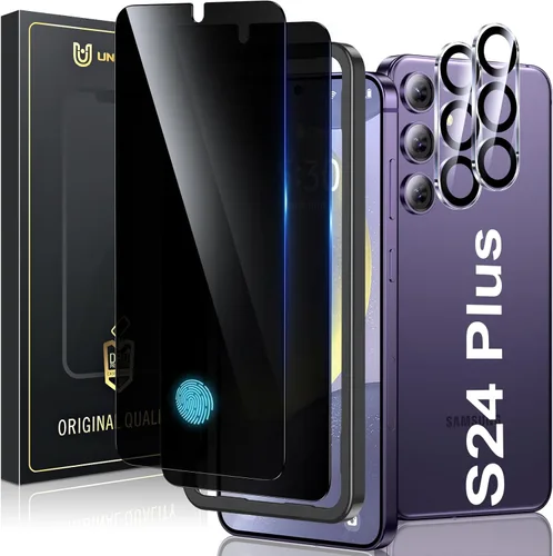 Miniatura 14 de UniqueMe Protector de pantalla de privacidad para Samsung Galaxy S22 de 6.1 pulgadas, compatible con huellas dactilares ultrasónicas, [2+2 unidades]
