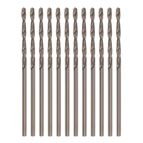 Miniatura 7 de HARFINGTON 12 brocas de cobalto, 0.069 pulgadas, M35 de alta velocidad, broca métrica de acero de alta velocidad, brocas de vástago recto para metal