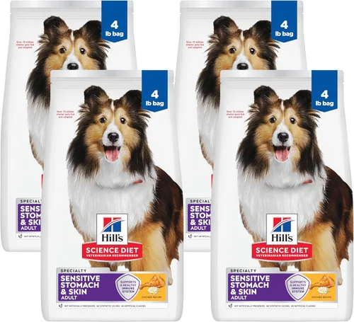 Miniatura 24 de Hill's Science Diet Estómago y piel sensibles, adultos 1-6, soporte de sensibilidad estomacal y de la piel, alimento seco para perros, receta