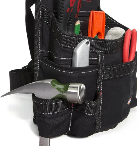 Miniatura 3 de Dickies Bolso de utilidad de 8 bolsillos/bolsa para cinturón de herramientas, cinturón ajustable de 2 pulgadas, construcción duradera de lona, forro