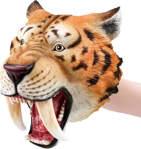 Miniatura 11 de Gemini&Genius Triceratops Marionetas de Mano de Dinosaurio Grandes de Goma Suave Realistas Divertidas y Aterradoras Cabeza de Dino Marionetas