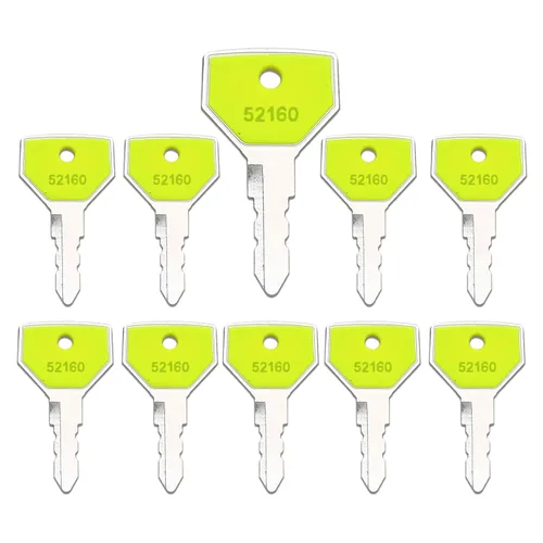 Miniatura 8 de Paquete de 9 llaves de encendido para equipos 166, llave de montacargas Hyster, llaves compatibles para equipos pesados Hyster para Yale Komatsu
