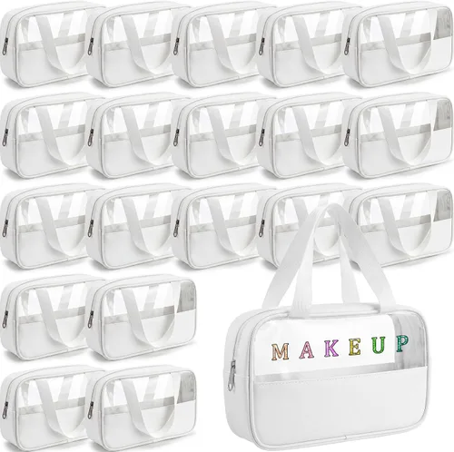 Miniatura 9 de Buryeah 9 piezas translúcidas bolsa de maquillaje organizador de artículos de tocador para mujeres y hombres, bolsa de viaje portátil impermeable