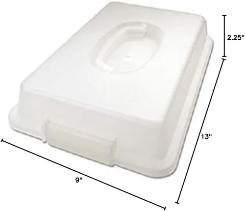 Miniatura 4 de USA Pan 1117RCLD-ST-1 - Sartén rectangular antiadherente con tapa, 9 x 13 pulgadas, color blanco