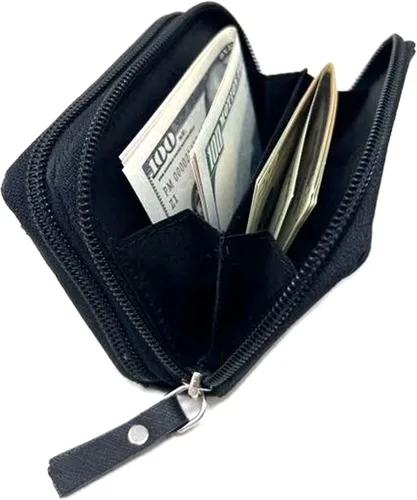 Miniatura 3 de Alpine Swiss Cartera organizadora de acordeón para mujer, de cuero, tarjeta, identificación, Negro -, Compacto