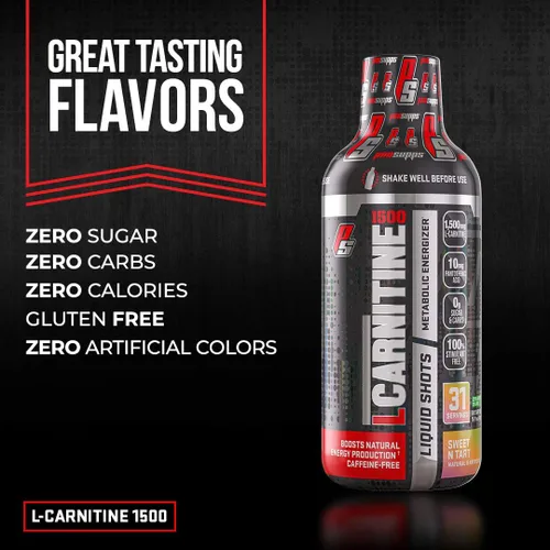Miniatura 7 de PROSUPPS L-Carnitine 1500 inyecciones líquidas sin estimulantes para hombres y mujeres, bebida de entrenamiento energizante metabólico