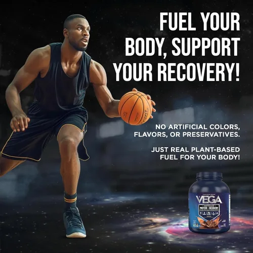 Miniatura 8 de Vega Sport Proteína Vegana en Polvo + Recuperación - 30g de Proteína a Base de Plantas por Porción, Mocha, 45 Porciones, 5g de BCAA, Probióticos