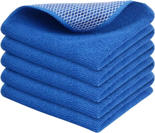 Miniatura 9 de SINLAND Paño de microfibra para lavar platos, trapos de platos, el mejor paño de cocina para lavar, paños de limpieza con lado abrasivo de polímero
