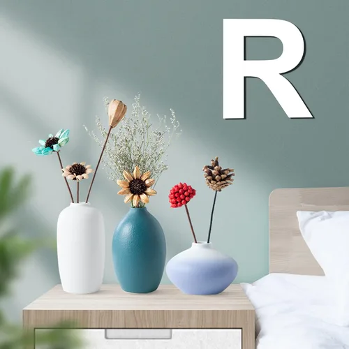 Miniatura 5 de Letra de madera R de 12 pulgadas, letra de madera grande sin terminar de 1/4 de pulgada de grosor para manualidades, decoración de pared del hogar