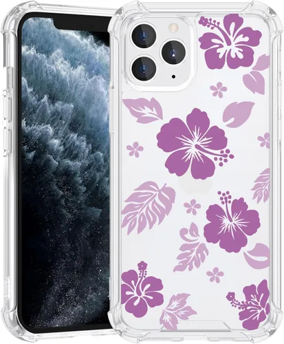 Miniatura 51 de Funda para iPhone 8 Plus y iPhone 7 Plus, linda funda Kawaii azul hibisco hawaiano floral estética floral para niñas preppy mujeres