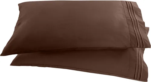 Miniatura 35 de Elegant Comfort ® Diseño de Cadena de 1500 Hilos, Calidad Egipcia de Lujo, Sedoso, Suave, Resistente a Arrugas y Decoloración, 2 Fundas de Almohada