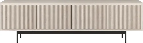 Miniatura 4 de Henn&Hart Whitman, soporte rectangular para TV de 70 pulgadas, color blanco aliso