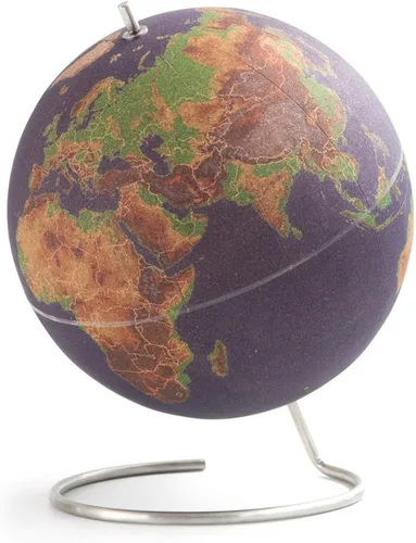 Miniatura 8 de Suck UK Mapa del mundo del globo de corcho con pasadores - Mapa completo del globo del mundo en hermoso corcho mini de 6 pulgadas