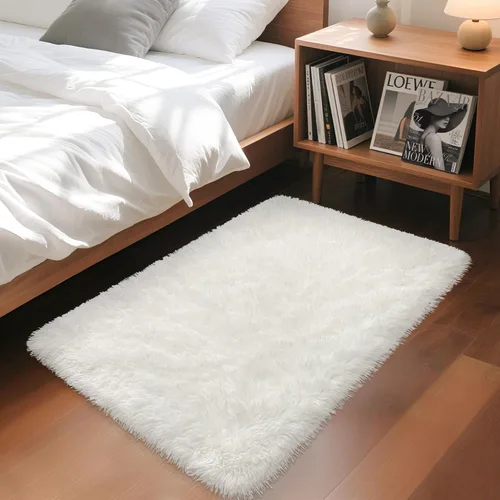 Miniatura 108 de Alfombras de pasillo beige de 2 x 6 pies para dormitorio, sala de estar, alfombra de felpa suave y esponjosa, alfombra de pasillo para pasillos