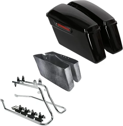 Miniatura 11 de TCT-MOTORPARTS Bolsa de sillín dura para alforja de conversión de hardware para Harley 2018-2025 Softail Fat Boy Breakout