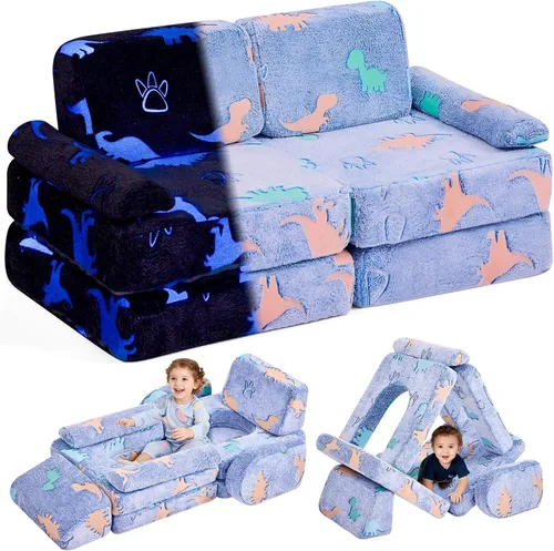Miniatura 9 de Sofá Modular para Niños de IFNOW, Sofá para Niños Pequeños, Sofá Seccional para Niños, Muebles para Dormitorio y Sala de Juegos para Niños Pequeños
