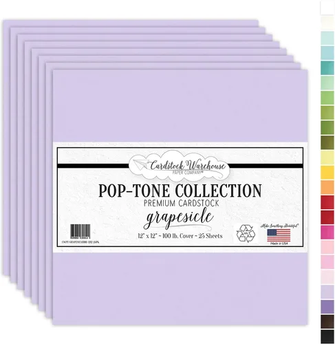 Miniatura 17 de Cardstock Warehouse Pop Tone Banana Split Yellow - 12 x 12 pulgadas - 100 libras / 9.52 oz/m² de papel de cartulina mate premium - 25 hojas