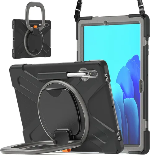 Miniatura 115 de 360 Rotation Case for Galaxy Tab ActivePro/Tab Active4 Pro/Active 5 Pro 10.1" Sturdy Cover Rotate Ring Stand Shoulder Carrying Strap Hand Strap