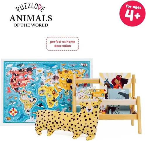 Miniatura 7 de Puzzlove Animals of The World (60 piezas) Rompecabezas de 4+ piso