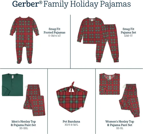 Miniatura 7 de Gerber Pijamas a juego unisex para bebés