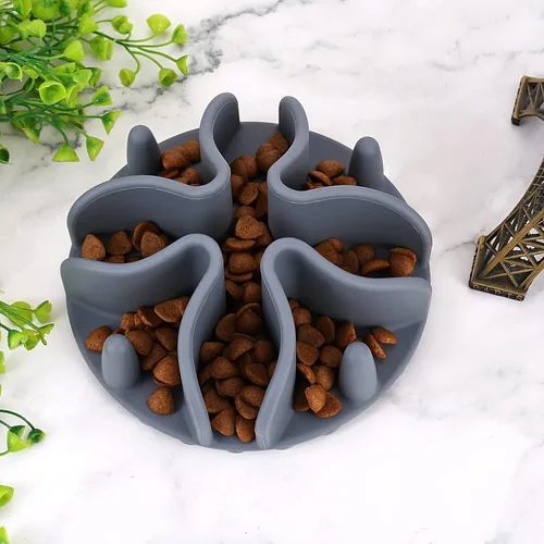 Miniatura 7 de Inserto de alimentación lenta para perros y gatos, 3 tamaños de silicona de grado alimenticio, antiasfixia, diseño de ventosa antideslizante, se