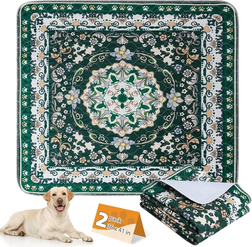 Miniatura 11 de KOOLTAIL Almohadillas lavables para orina de perros, paquete de 2 almohadillas de entrenamiento súper absorbentes reutilizables impermeables