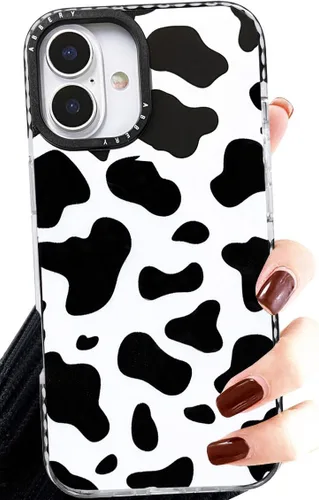 Miniatura 11 de Abbery Diseñado para iPhone 8 Plus/7 Plus/6 Plus/6S Plus Funda transparente con estampado de vaca, linda funda protectora de silicona TPU