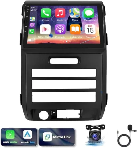 Android 13 Estéreo de coche para Ford F150 F-150 2009 2010 2011 2012 2013 2014 con Carplay inalámbrico Android Auto 9 '' pantalla táctil 2G+32G