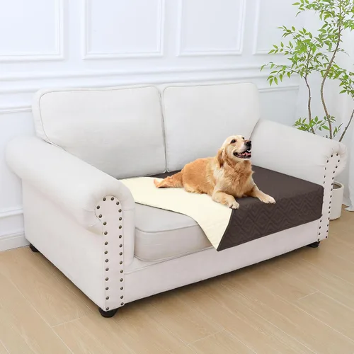 Miniatura 15 de hyha Manta impermeable para perro, manta suave para cama de perro, manta para mascotas, funda de sofá impermeable lavable para perros, fundas Gris