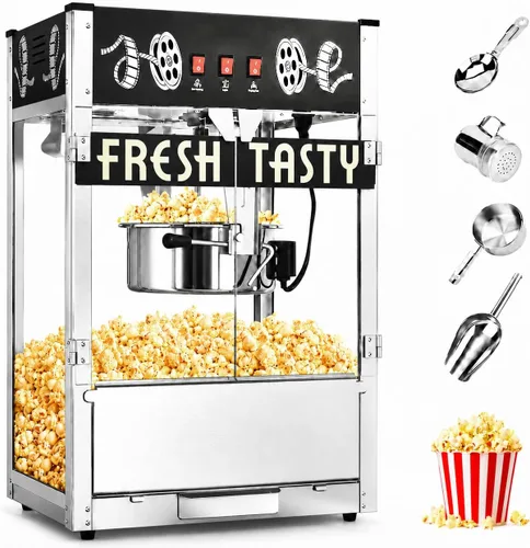 Máquina comercial de palomitas de maíz de 32 onzas, máquina grande para hacer palomitas de maíz, máquina de palomitas de maíz para encimera de cine