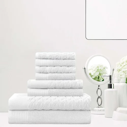 Miniatura 21 de Superior Juego de 6 toallas de 100% algodón egipcio de 500 GSM, 6 piezas, 2 caras, 2 manos, 2 toallas, ideal para baño, cocina o playa, de secado