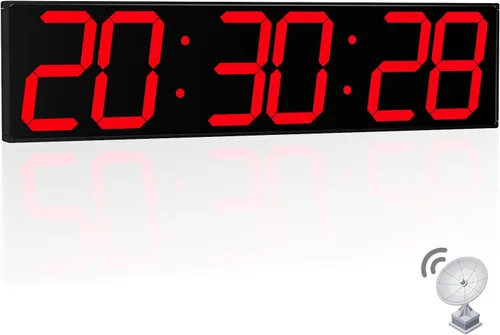 Miniatura 8 de CHKOSDA Reloj de pared digital grande de 28.4 pulgadas, reloj digital automático con alarma, clendar y termperature, sincronización automática