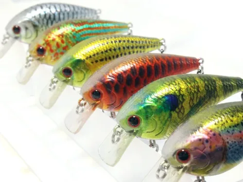Miniatura 28 de Minnow Crankbait para pesca de lubina Señuelo de lubina Jerkbait Señuelos de pesca y caja de aparejos HC15KB