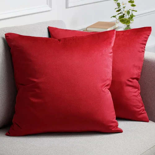 Miniatura 17 de lalaLOOM Juego de 2 fundas de almohada lujosas de terciopelo sedoso, 18 x 18 pulgadas, fundas de almohada decorativas más suaves, cremallera oculta