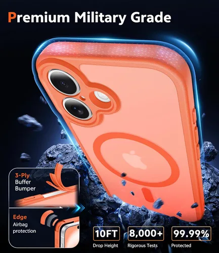 Miniatura 475 de FNTCASE Funda para iPhone 13 Pro-Max: Fundas magnéticas transparentes compatibles con Magsafe Slim anti amarillamiento protección contra caídas