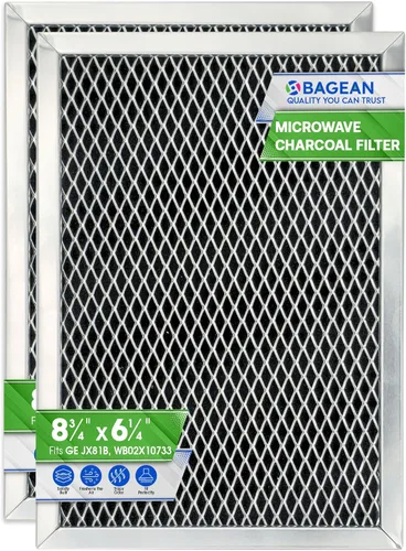 Miniatura 7 de Filtro de carbón para microondas de 8.7 x 6.23 pulgadas, JX81B WB02X10733 GE de repuesto para filtro de microondas, filtro de carbón para filtros