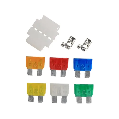 Miniatura 3 de 5 juegos 5A, 10A, 15A, 20A, 25A, 30A, portafusibles medios estándar para barco, camión, ATC, ATO, fusibles de cuchilla (color marfil)