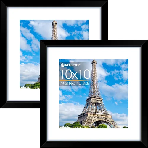 Miniatura 50 de NEXCOVER Portarretratos de 8.5 x 11 pulgadas, color negro, 10 unidades, marcos de fotos de 8.5 x 11 pulgadas con plexiglás HD inastillable, marcos