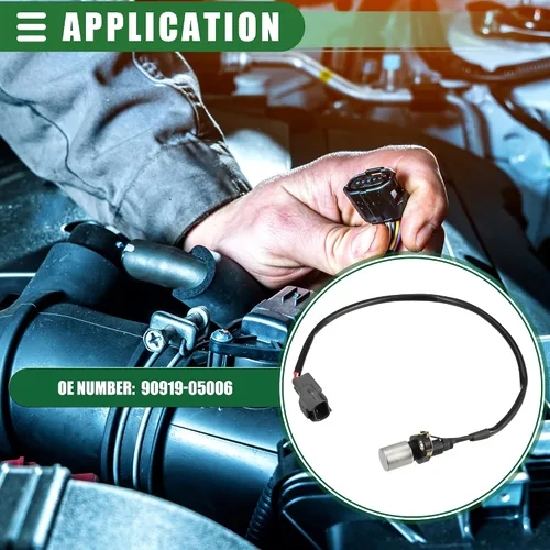 Miniatura 3 de Motoforti Sensor de posición del cigüeñal del motor, sensor de posición del cigüeñal, para Toyota Supra 3.0L 1993-1998, ABS, 90919-05006, negro