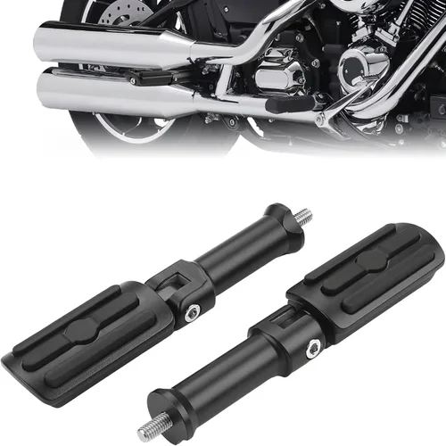KEMIMOTO Estriberas de Pasajero Mejoradas con Kit de Montaje de Soporte Estriberas Compatibles con Modelos Softail Slim Heritage Deluxe Sport Glide