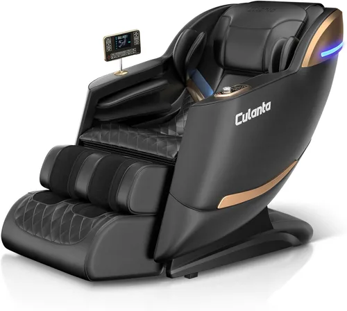 Culanta - Silla de masaje de cuerpo completo, sillón reclinable de masaje Shiatsu de gravedad cero con pista SL, escaneado corporal, bolsas de aire,