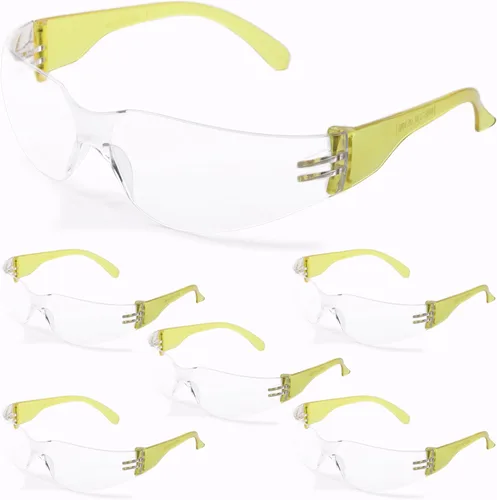 Miniatura 10 de BISON LIFE - Lentes de seguridad con protección envolvente resistente a arañazos, lente de policarbonato resistente a impactos ANSI Z87.1 4