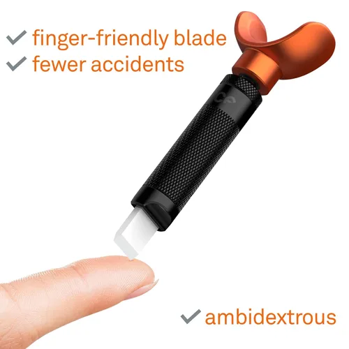 Miniatura 2 de Slice 10502, cuchillo giratorio, ideal para patrones detallados en trabajos de cuero, hoja de cerámica amigable con los dedos, nunca necesita