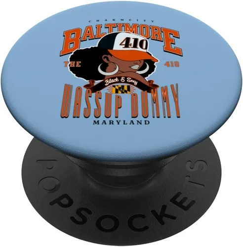 Repping Baltimore 410 Melanin Pride PopSockets Adhesive PopGrip